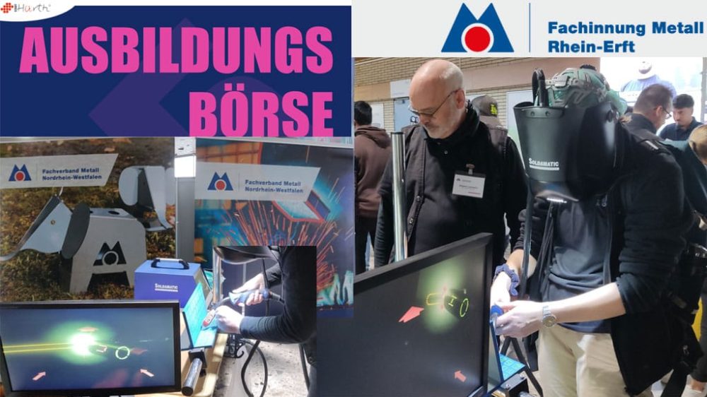 Zusammen mit der Fachinnung Metall Rhein-Erft präsentierte sich das Metallhandwerk auf der 25-sten Ausbildungsbörse im Goldenberg Europakolleg im Stadtteil Alt-Hürth den zahlreichen interessierten Jugendlichen und ihren Eltern.